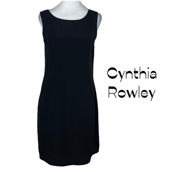 Cynthia Rowley 100% Silk Black Party Event Date Night Shift Dress NWOT Size 6 - Picture 1 of 11